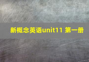 新概念英语unit11 第一册